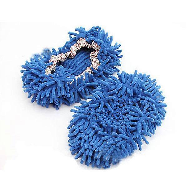 Dust Mop Shoe Covers Chenille for Home Use One Pair Coffee Color