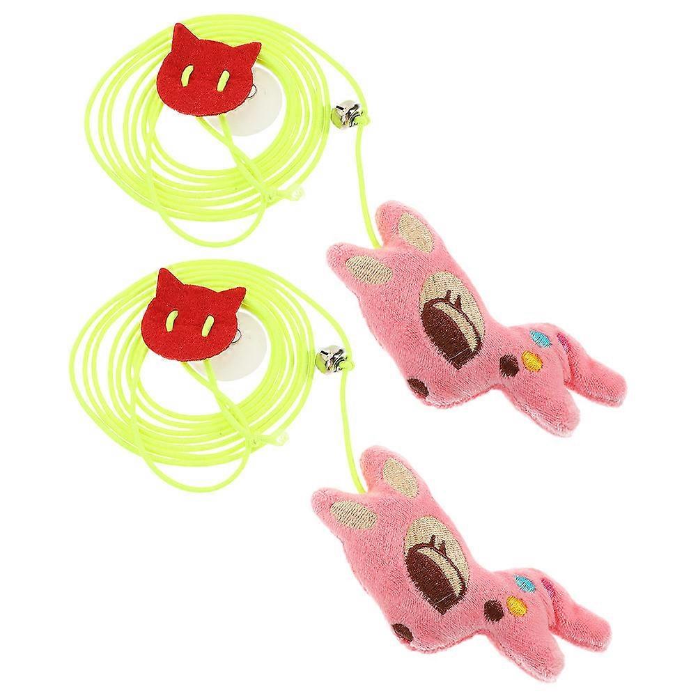 Elastic Cat Hanging Plaything 6Pcs Plush Teaser Toy For Indoor Play With Pet Owners 2.16X3.93in Stimulate Curiosity