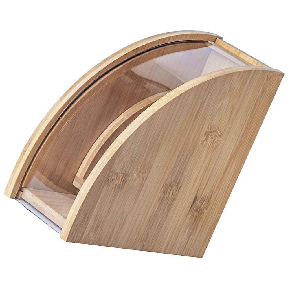 Coffee Filter Holder For Home Use 15.7X8.2X16.7CM Khaki Delicate Design Storage 2Pcs