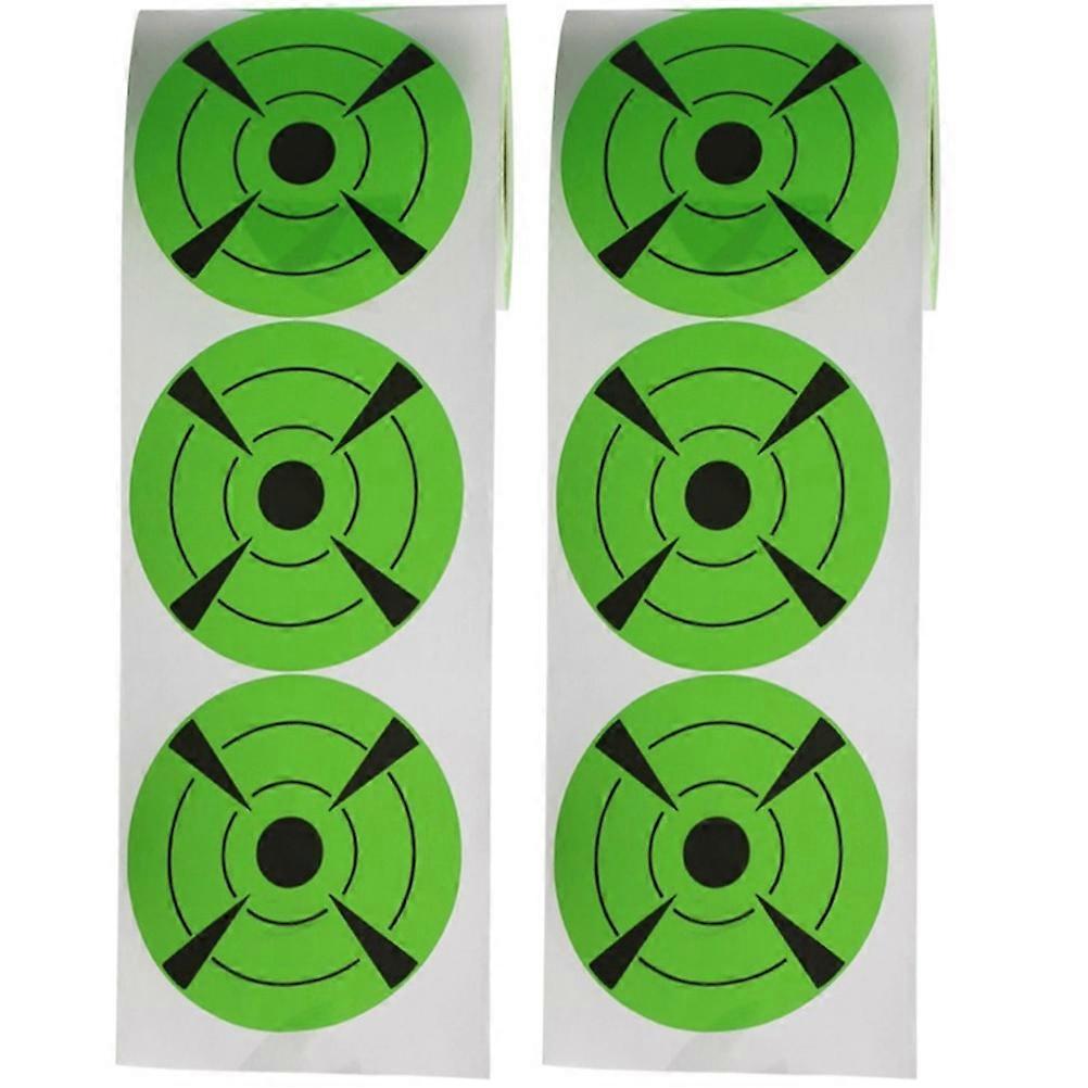 Fluorescent Effect Self-Adhesive Pasters 10 Rolls Sports Labels Square Green Color For Shooting Equipment