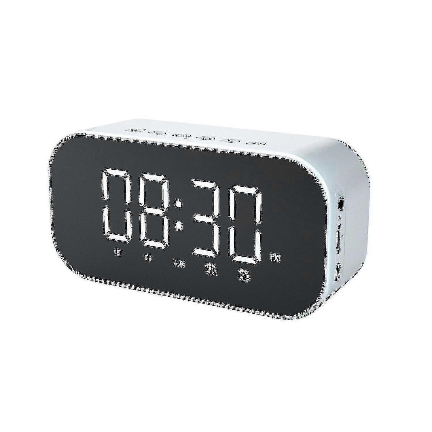 Rectangular Subwoofer Mirror Wireless Bluetooth Alarm Clock Speaker