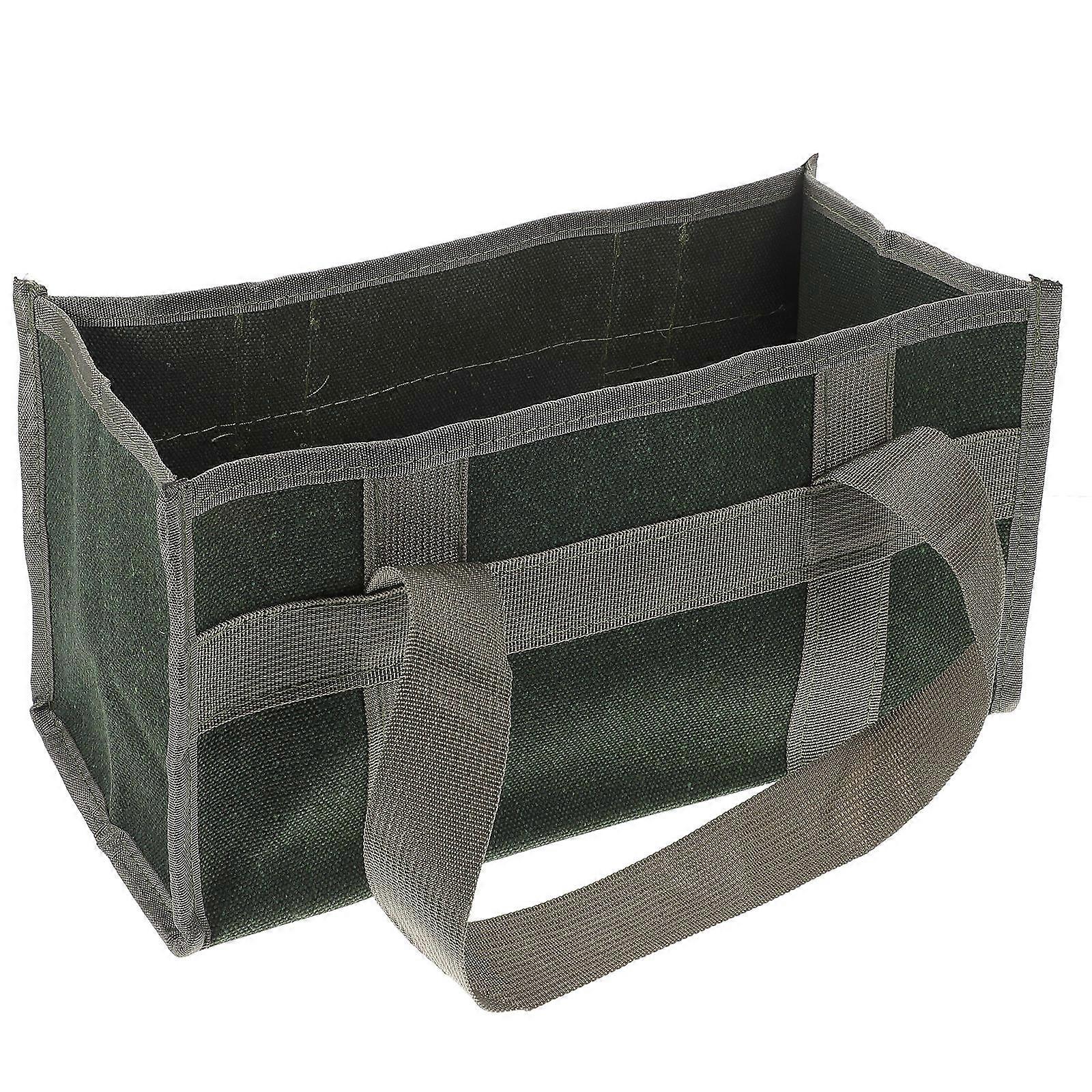 Canvas Tool Tote Wide Open Design Tool Organizer Bag 35x17x17cm For Men Husbands 1Pcs
