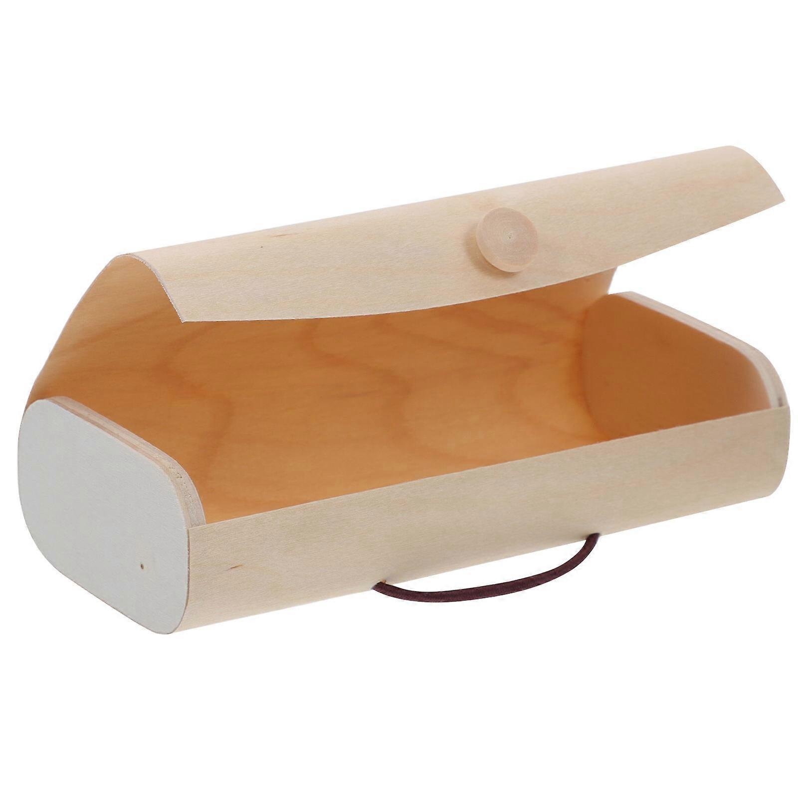 Durable Wooden Eyeglasses Container Suitable For Daily Use And Travel In Khaki Color Protecting Against Scratches Moisture With 1Set