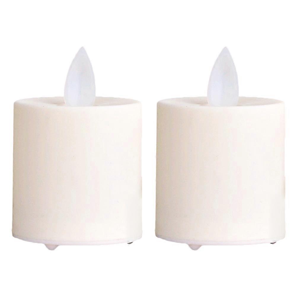 Electric Candle Lights with Flickering Effect for Party Decor 2Pcs