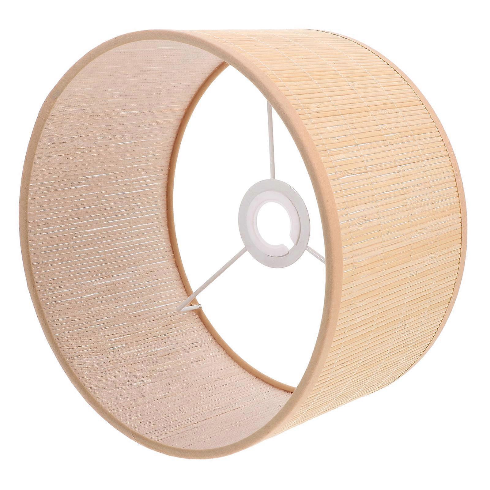 Ceiling Lamp Shade Bamboo Lampshade for Replacement 2Pcs Khaki