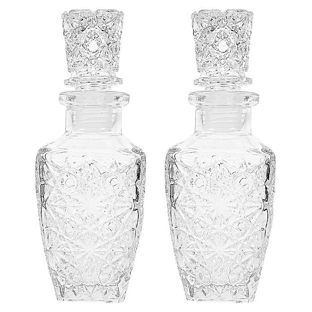 Tykk glasskaraffel Elegant design Oppbevaring Daglig bruk Vinsmaking Voksne 250 ml 2 stk