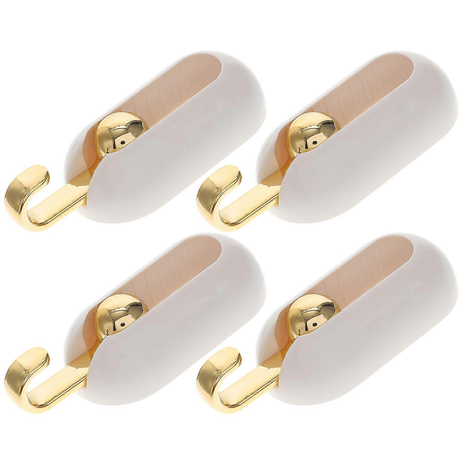 16Pcs Square Adhesive Wall Hooks For Coats And Umbrellas In Minimalist Modern Style 7.2X5CM Perfect For Closet And Door Use