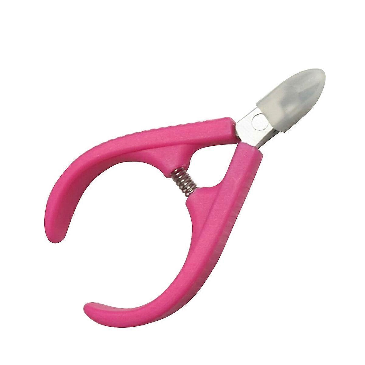 Manicure Cuticle Nipper Set 3Pcs Stainless Steel Family Use Rosy Color Comfortable Handles for Clean Cuts