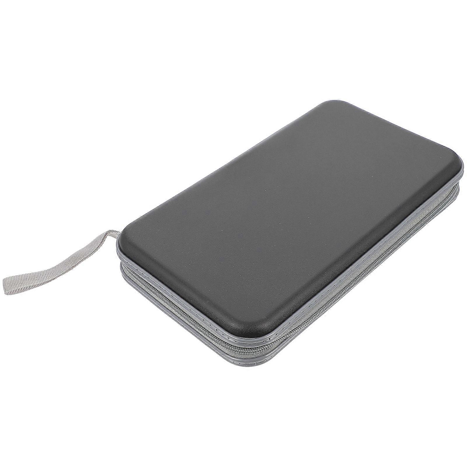 Black Portable Cd Storage Bag Organizer for Home Use 2Pcs Holder