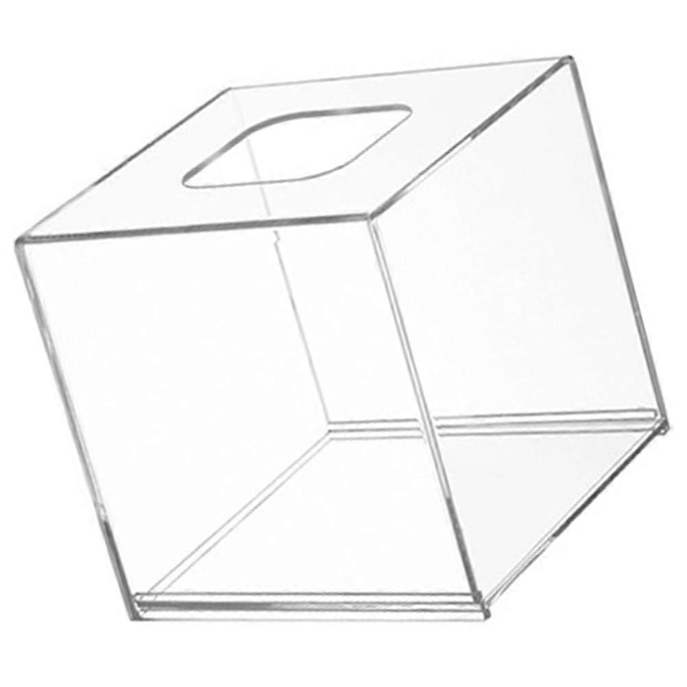 Tissue Box Holder Transparent Acrylic Tissue Dispenser for Storage 2Pcs