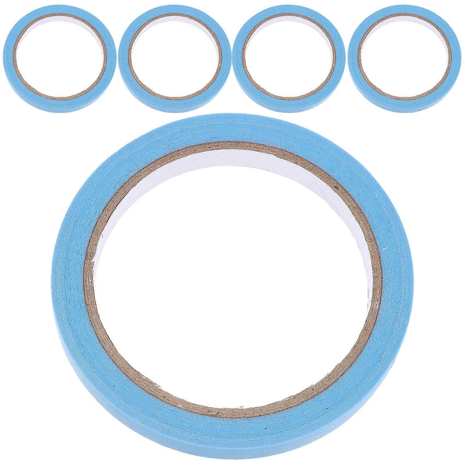Blue Paper Masking Tape Craft Tape for Painting Tasks 10 Rolls Set