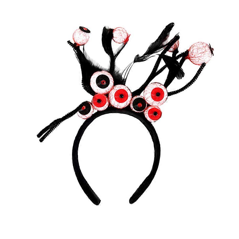 Black Halloween Headband Scary Eyeball Headband for Decor 2Pcs