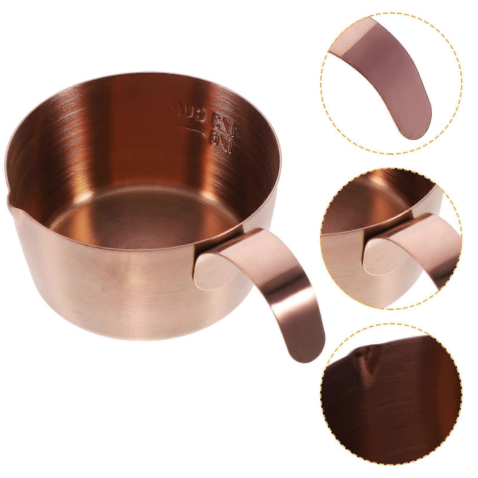 Small Measuring Cup Pitcher Stainless Steel Espresso Cup for Serving 2Pcs