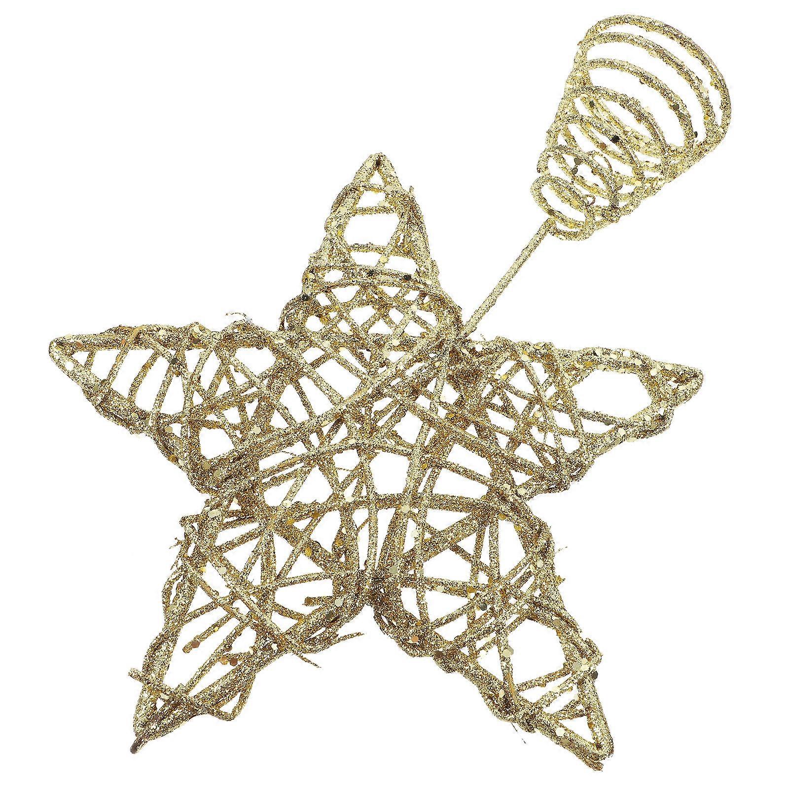 Golden Sparkling Holiday Tree Topper For Home Decor Item 1Pack