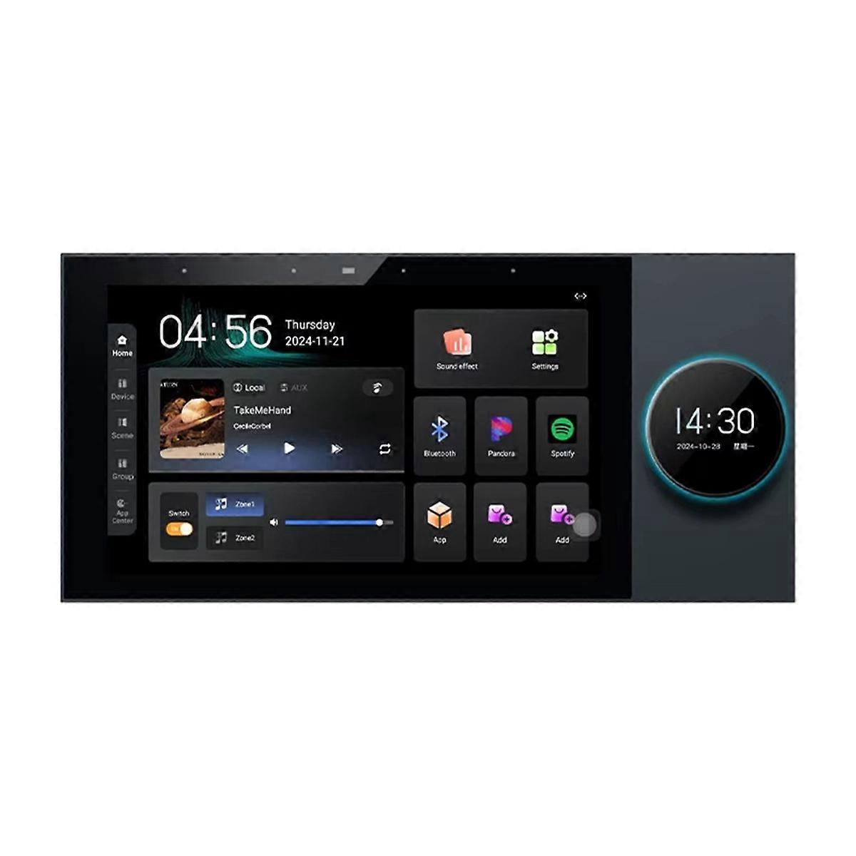 7 Inch Tuya Panel Control 8-Channel Wall Amplifier Touch Screen Intelligent Background Music System Support Play