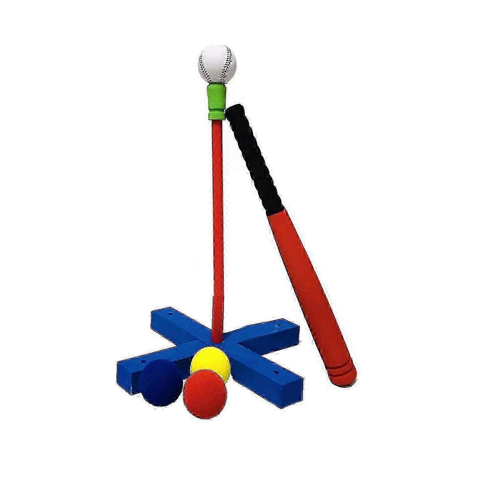 رغوة تي بول للأطفال البيسبول الكرة اللينة الخفافيش مجموعة الضرب المحملة ، وشملت 8 كرات ملونة + حقيبة حمل ، لطفل صغير 3 سنوات في الأماكن المغلقة في الهواء الطلق Spor