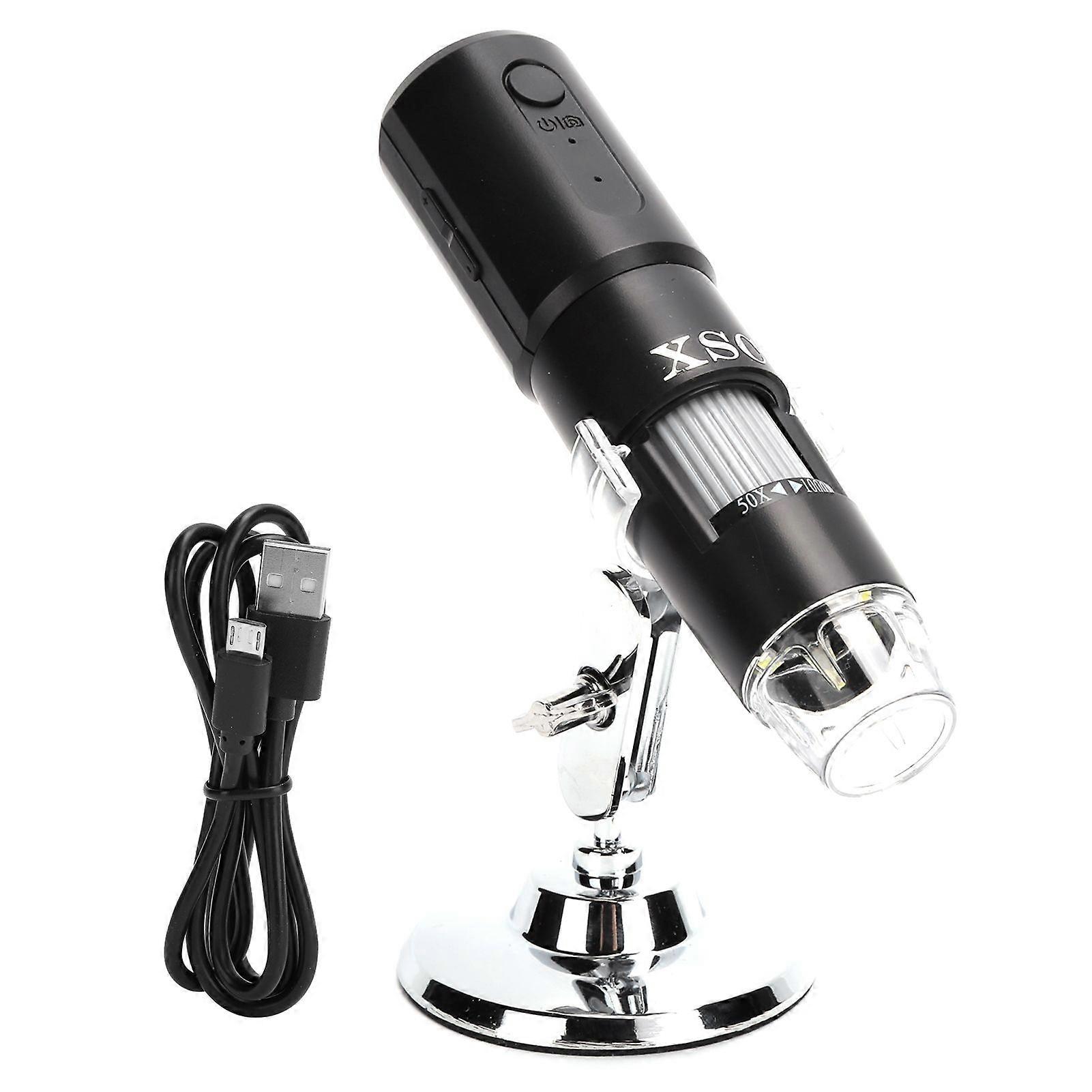 WiFi Wireless Microscope Portable 1000X Zoom Magnification 8 LED Magnifier with Stand