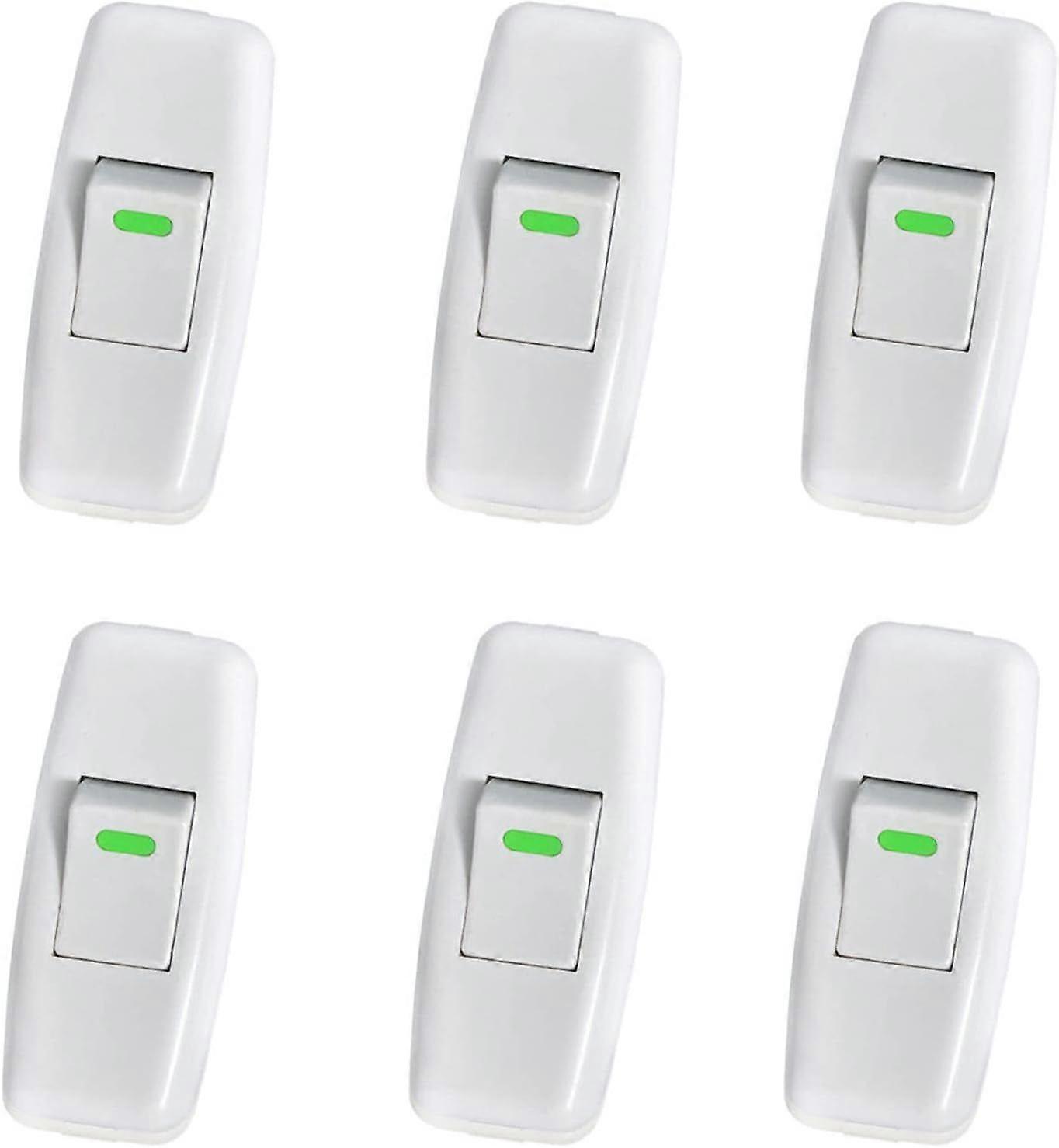6pcs Lamp Switch, Torpedo Switch, Power Line Switch, Bedside Lamp Switch, Bedside Lamp Inline Rocker Switch Power Button Replacement