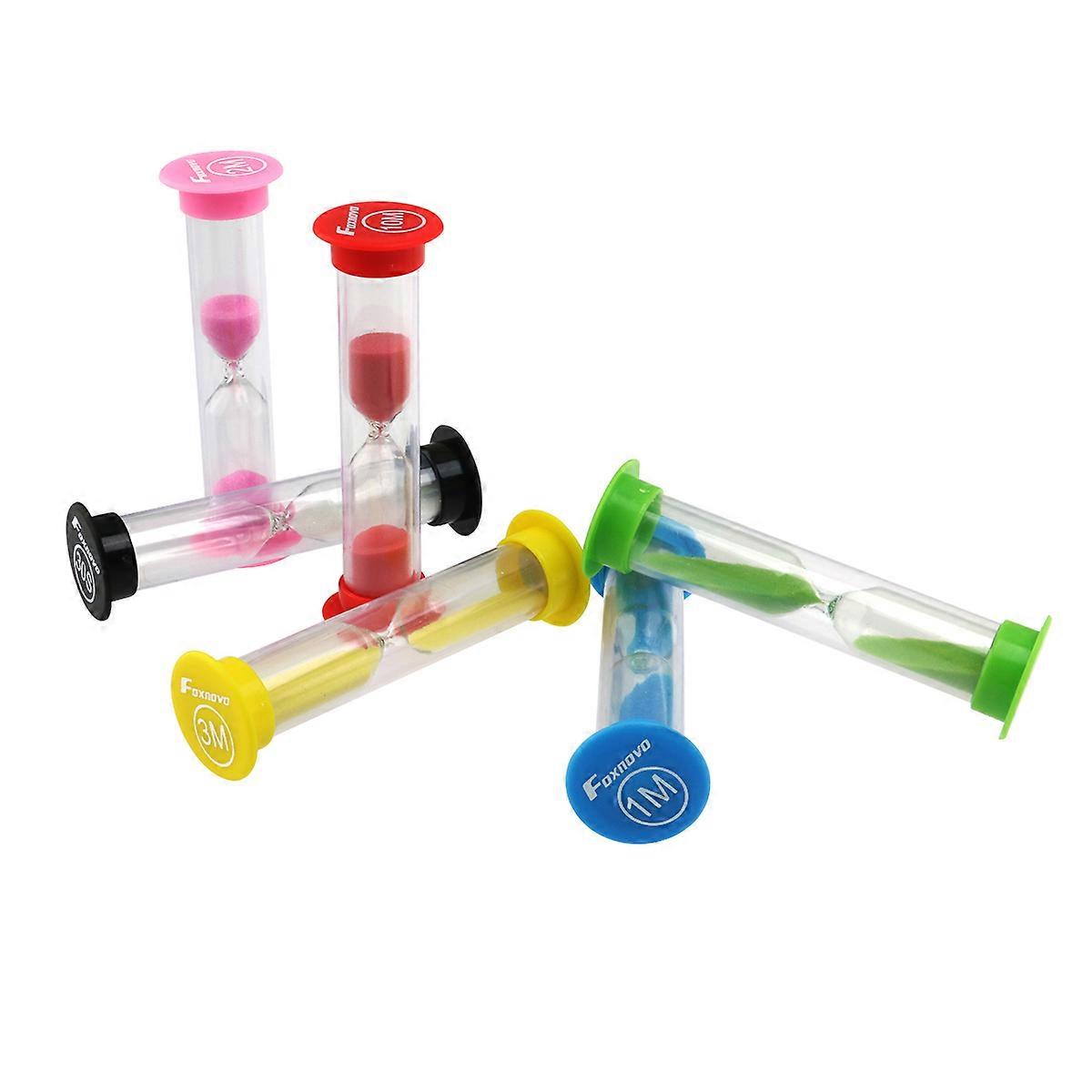 Foxnovo Hourglass Timer for Time Counting 3Pcs Colorful Sand Clock Timers
