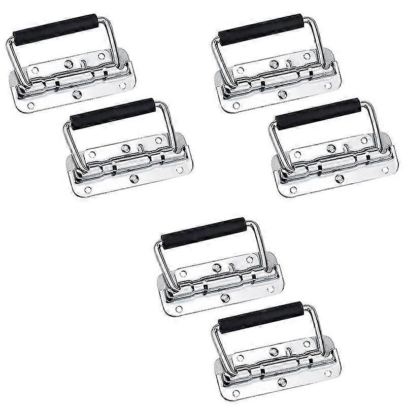 4Pcs 304 Stainless Steel Spring Handle Prop Box Tool Aluminum Box Handle Activity Handle Folding Ind