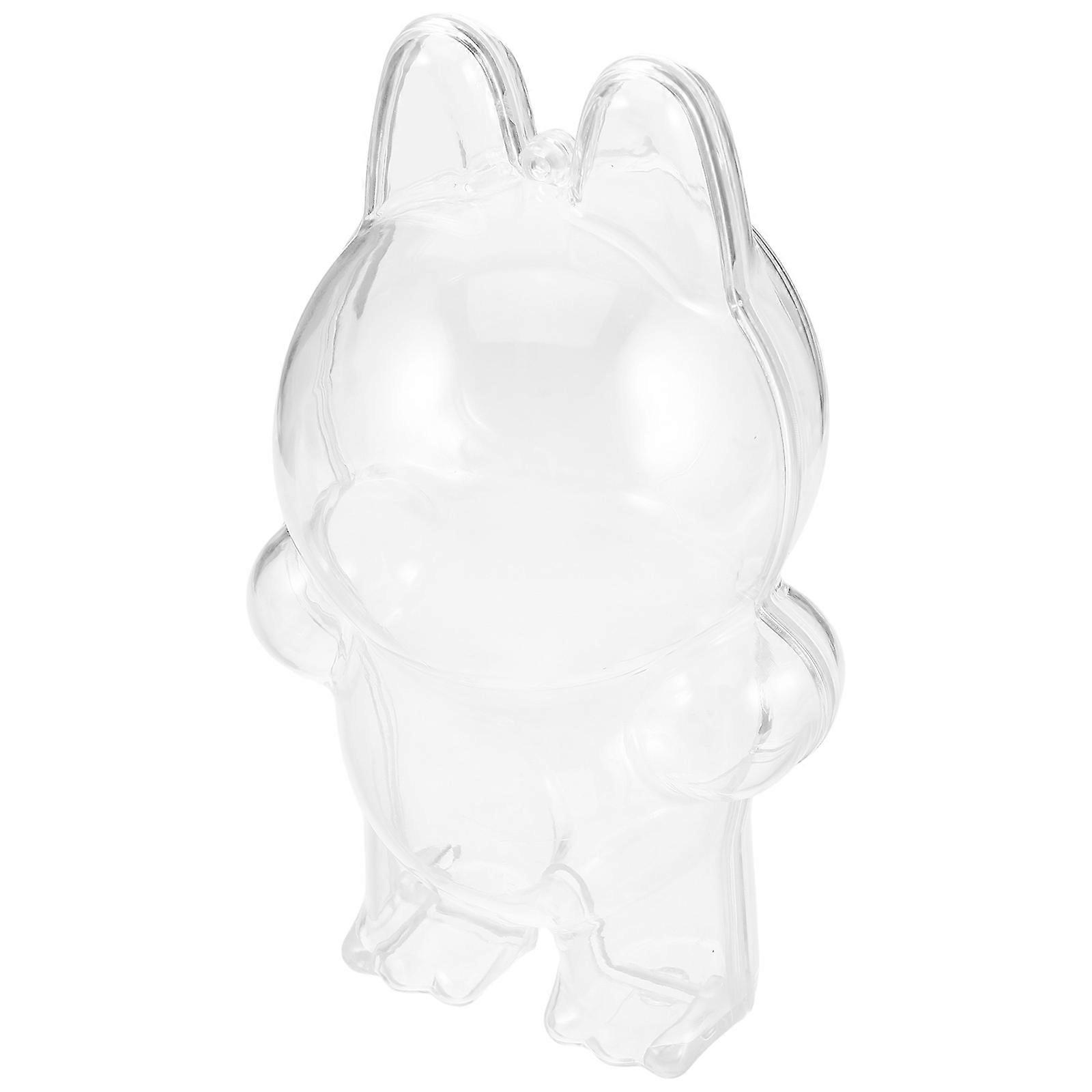 Clear Acrylic Doll Display Case for Protection 2Pcs Transparent Storage Box