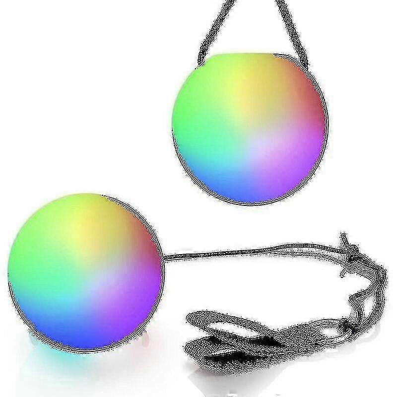 Led Poi Ball Swirling Light Rave Toy (set Of 2) Color Changing Poi Balls -f 25-26s