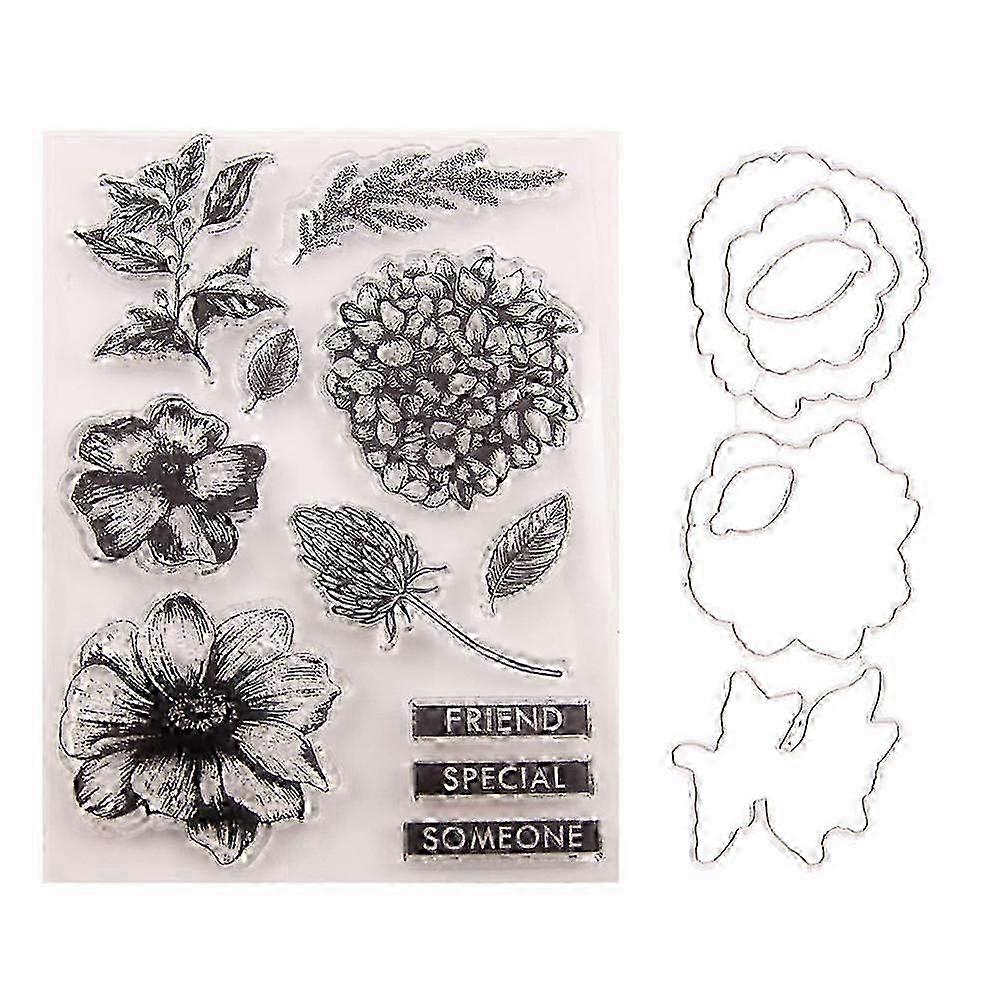 1 Set Transparent Seal Flower Cutting Die DIY Hand Account Seal Cutting Die Set 25-26s