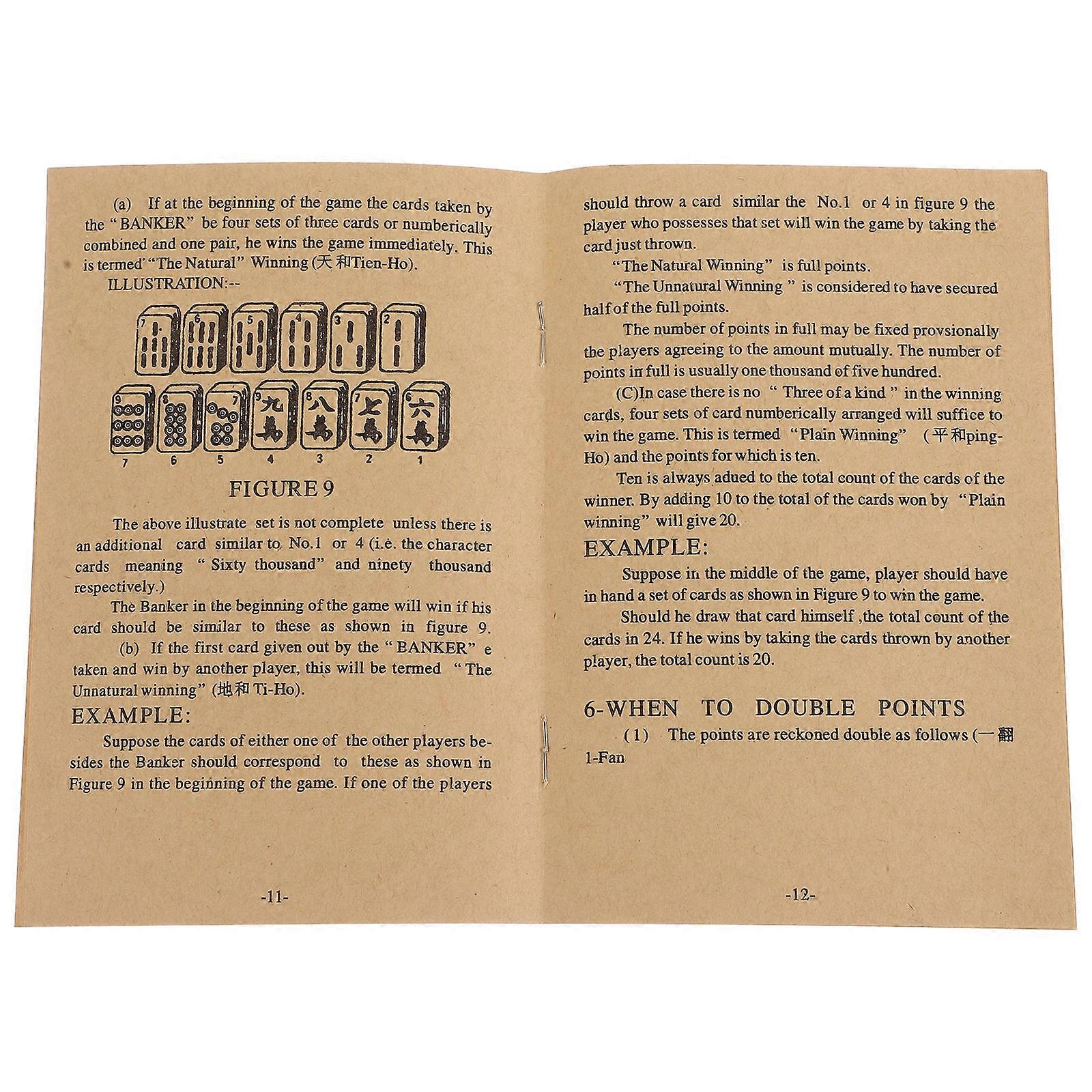 Mahjong Instruction Book Comprehensive Chinese Mahjong Manual for Beginners and Enthusiasts