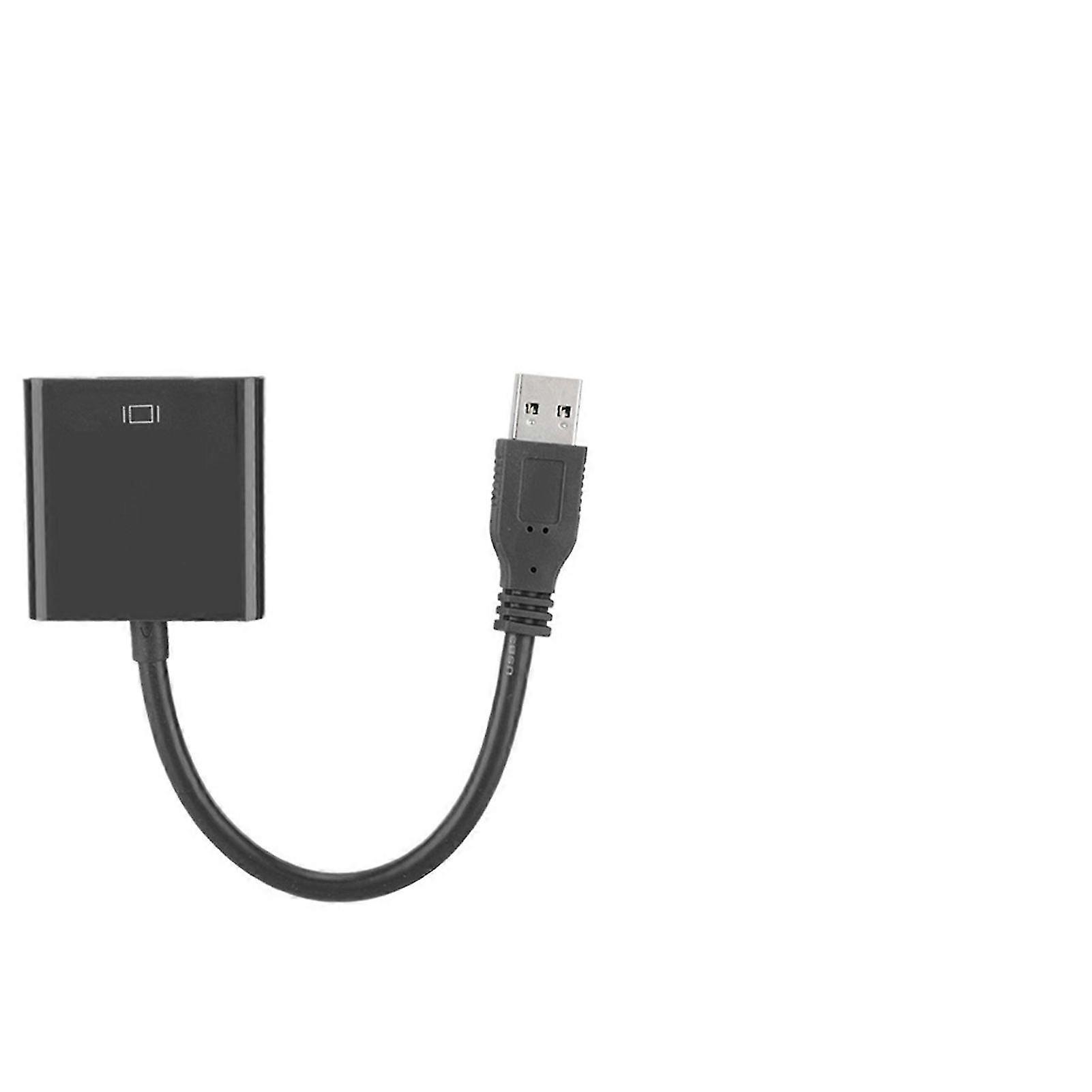 USB 3.0 to VGA Adapter Cable for Win 7/8 System (Black) (New Model)