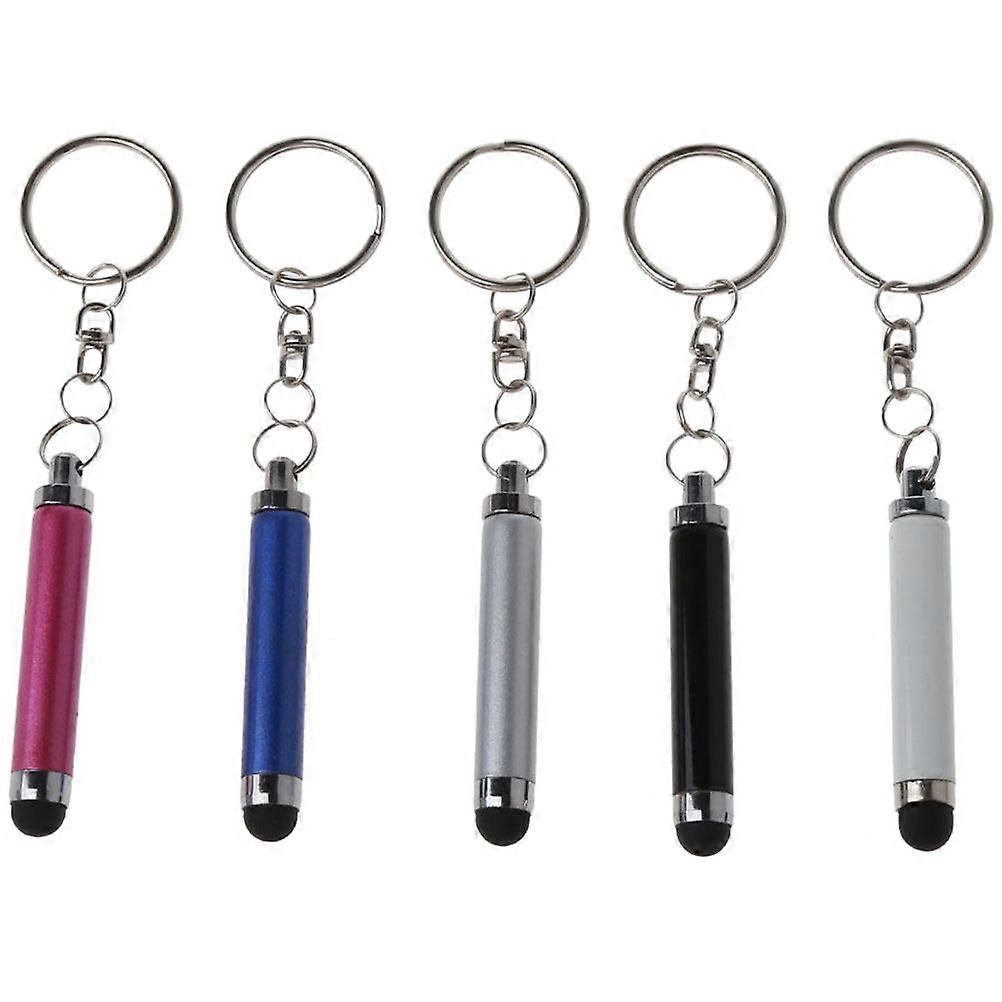 5pcs Keychain Stylus Pens Capacitive Touch Screen Styluses (Assorted Color)