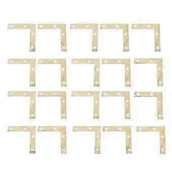 20 Pcs 51mm Flat Corner Right Angle Bracket Fixing Plate Brace for Repairs