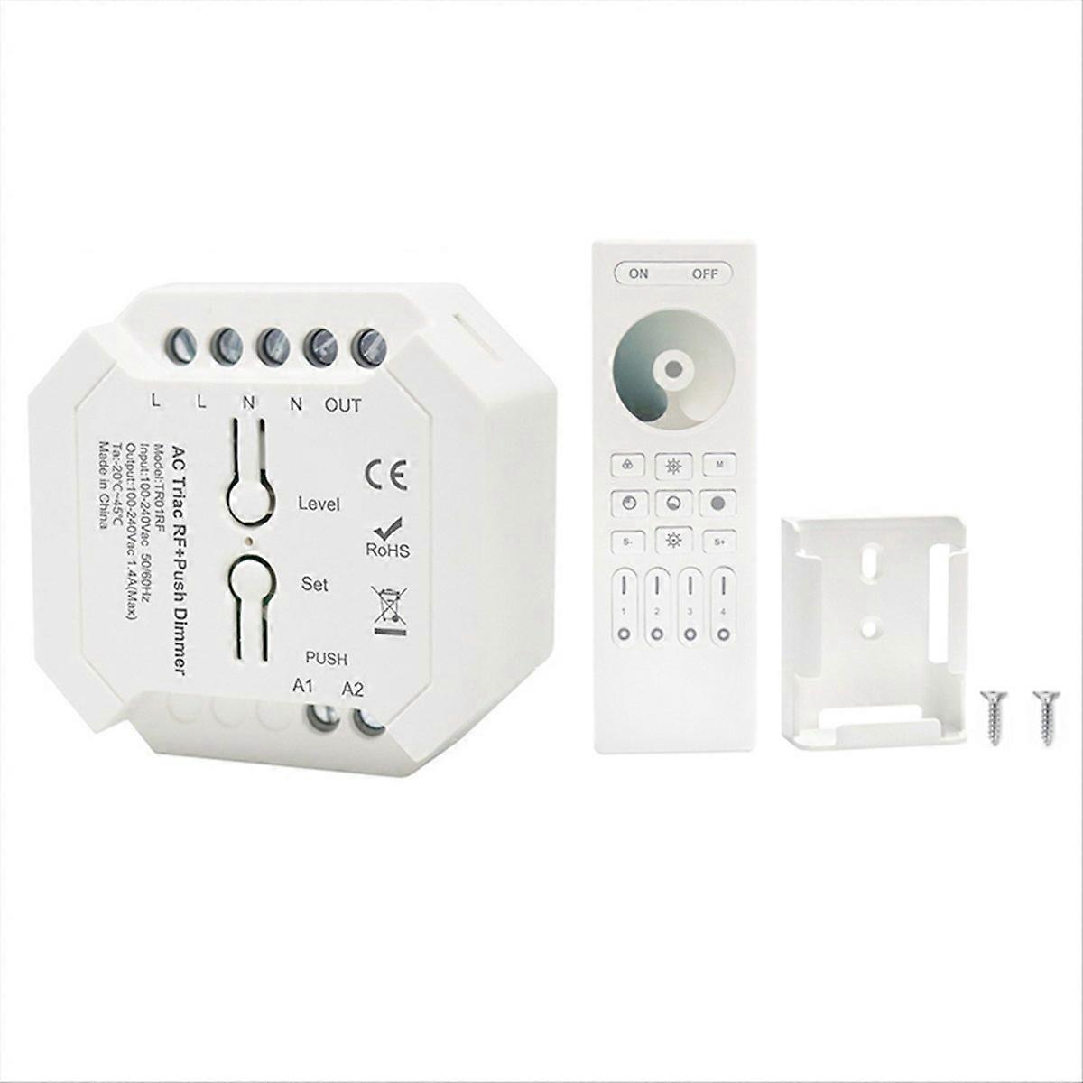 2.4G RF Triac LED Controller Smart Dimmer Remote Control 100V-240V C