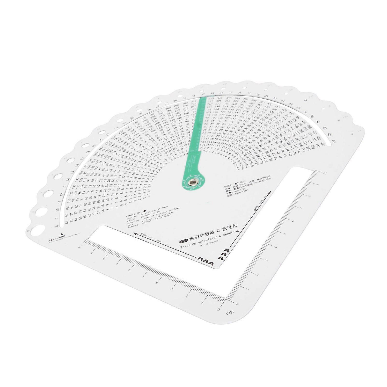 Knitting Ruler Knitting Gauge Measuring Tool Multifunctional Accurate Knitting Stitch Calculator Counting Frame Ruler 