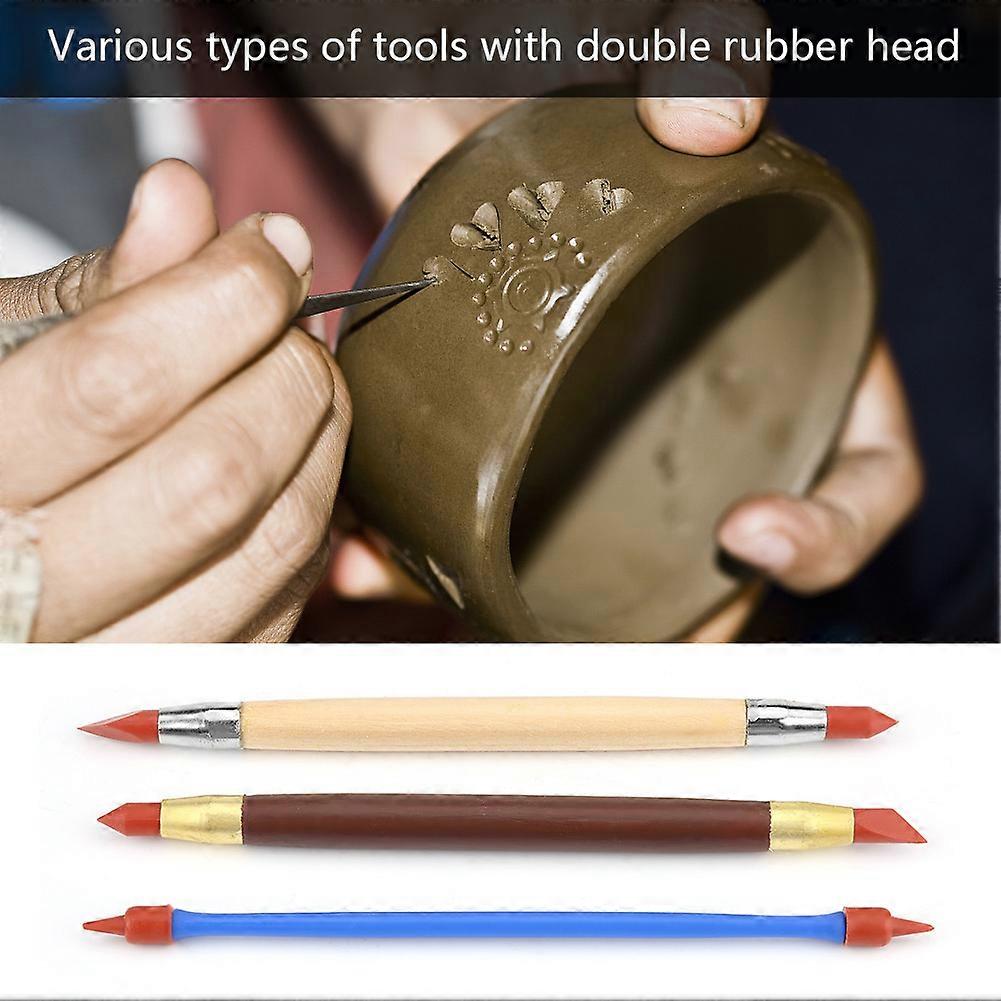 Silicon Polymer Head Pottery Clay Sculpting Modeling Pen Removing Traces DIY Tool