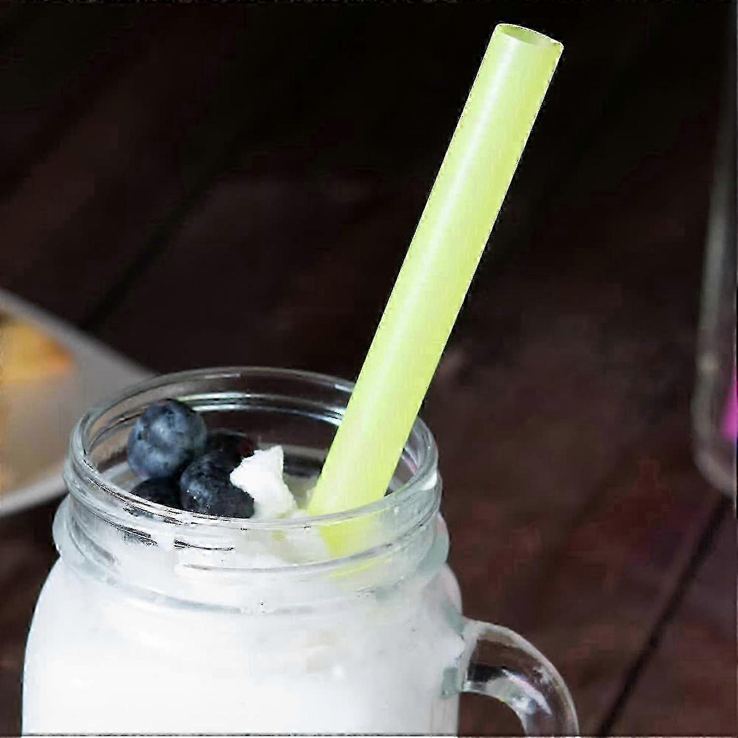 Plastic straws for commercial use 100pc durable thick neon colors