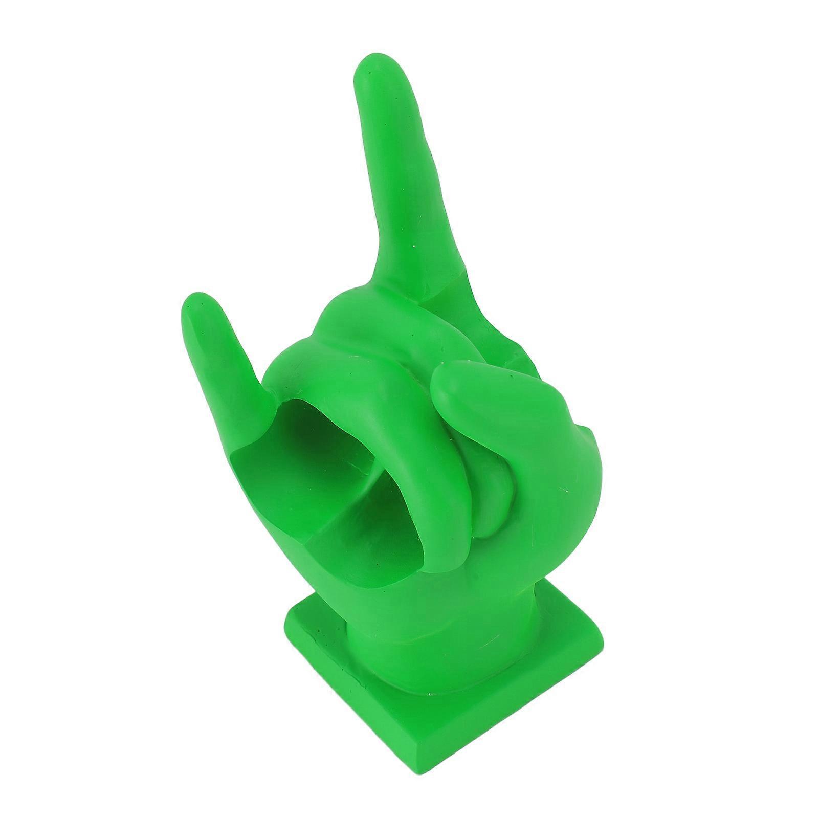 Drum Stick Display Stand Multipurpose Resin Innovative Modern Stylish Rock Hand Display Rack for Home Decoration Green