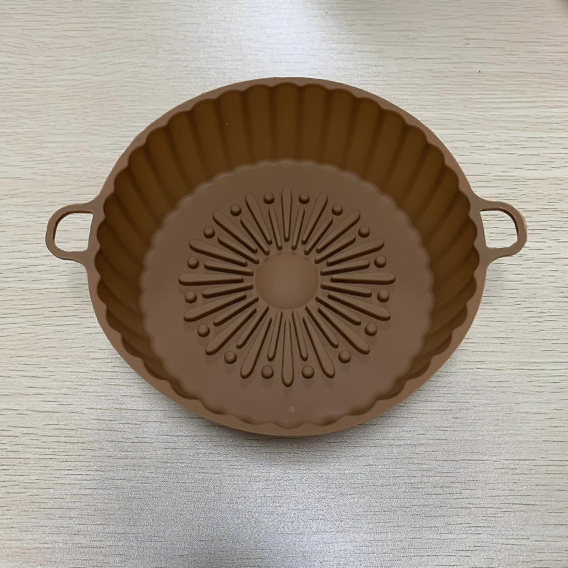 3 pezzi di pentole in silicone per friggitrice ad aria, cestelli in silicone per friggitrice ad aria, fodere riutilizzabili per friggitrice, teglia rotonda antiaderente in silicone, accessori per friggitrice ad aria (di Man)