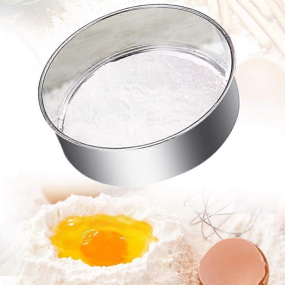 Stainless Steel Flour Sieve Round Flour Mesh Handheld Sifting Icing Sugar Shaker