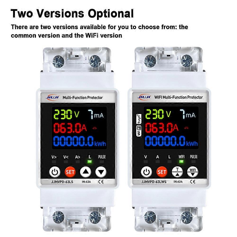 Tuya WiFi Automatic Reclosuring Protector Intelligent Circuit Breaker Single Phase Digital Display R