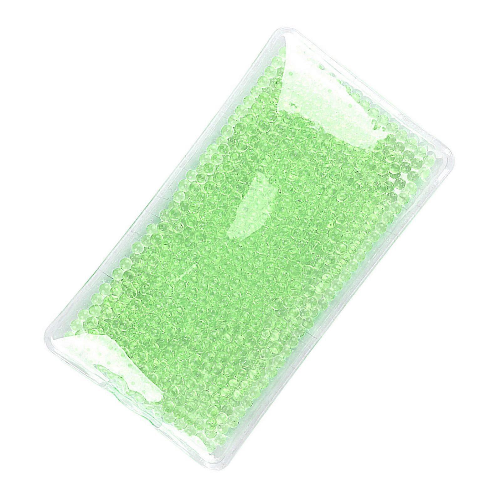 Gel Beads Ice Pack Reusable Hot & Cold Pack Compress for Knee,Shoulder,Foot,Back,Ankle,Neck,Hip,Elbow Rectangle Ice Bag  Green