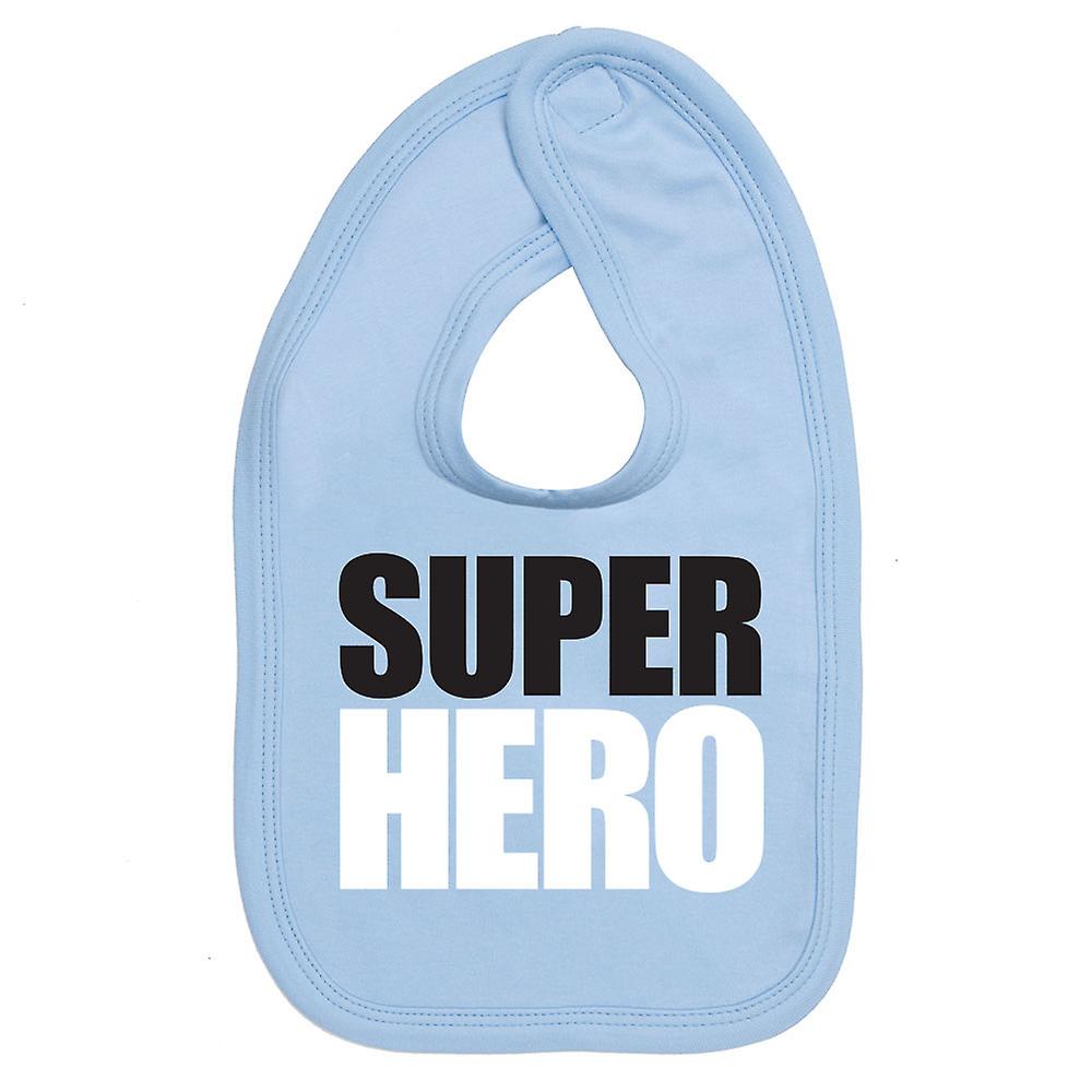 Super Hero Baby Bib Blue