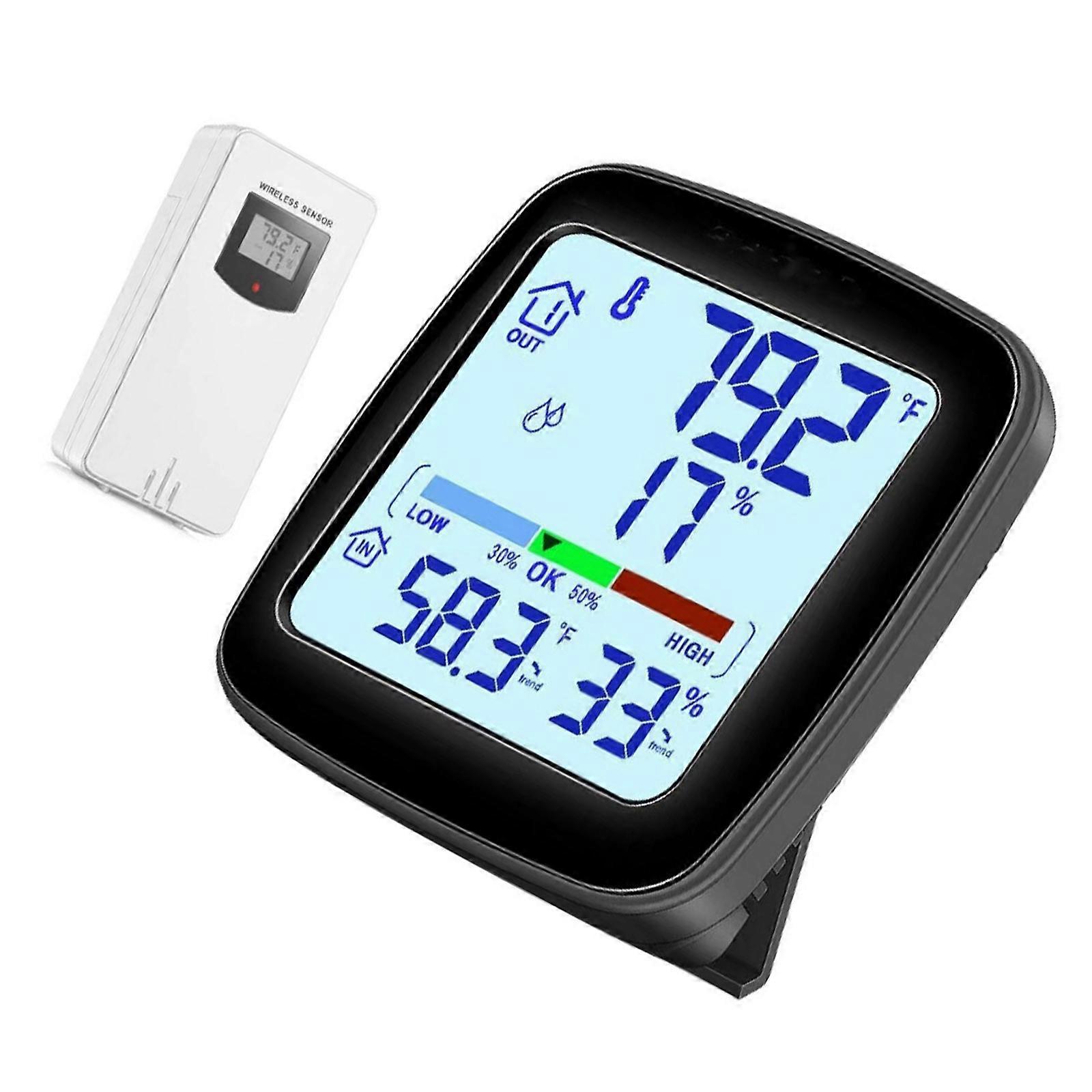 ABS Digital Dampness Observe Thermograph With Inside Readings Clear Display And Energy Efficient Action Multicolor