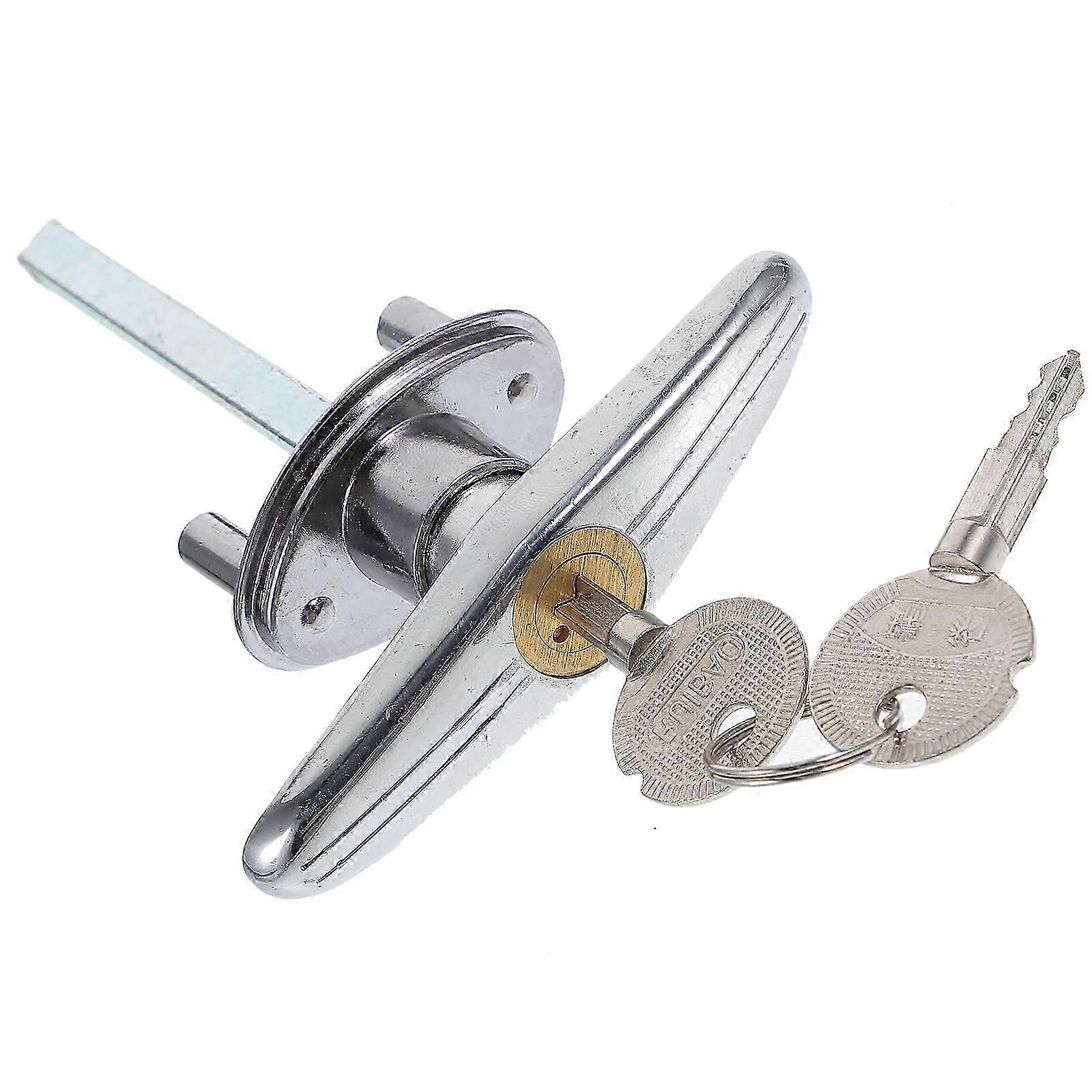 Garage Door T-Handle Replacement Lock Weather-Resistant Shed T Handle with 2 Keys Universal Fit Heavy Duty