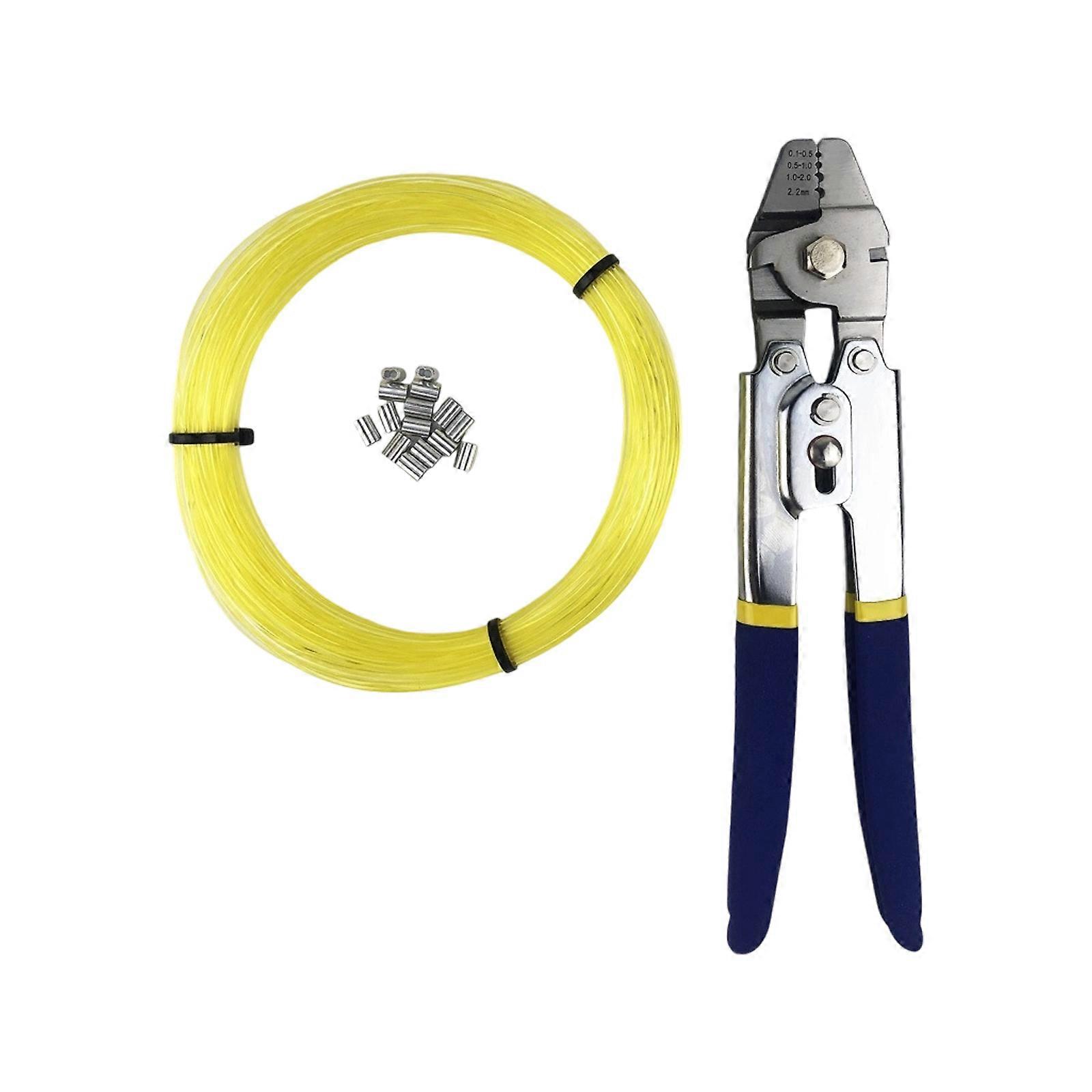 High Tensile Saltwater Fishing Line 1.6mm Diameter 130kg Strength with Function Crimper for Harsh Marine Conditions Multicolor