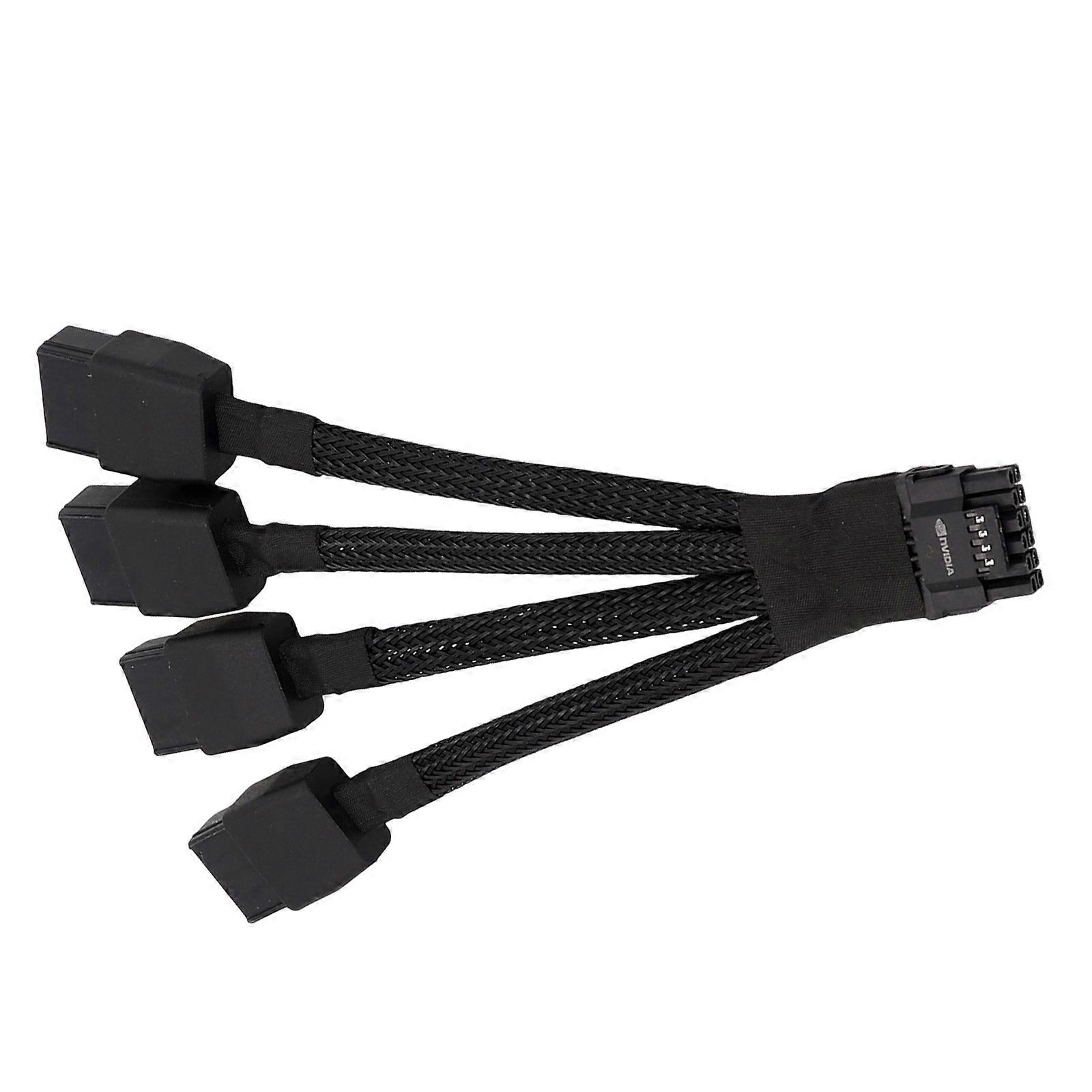 4x 8Pin To 16Pin GPU Power Adapter Cable 600W 12VHPWR Connector For RTX4090 Graphics Cards With Metal Terminals Multicolor