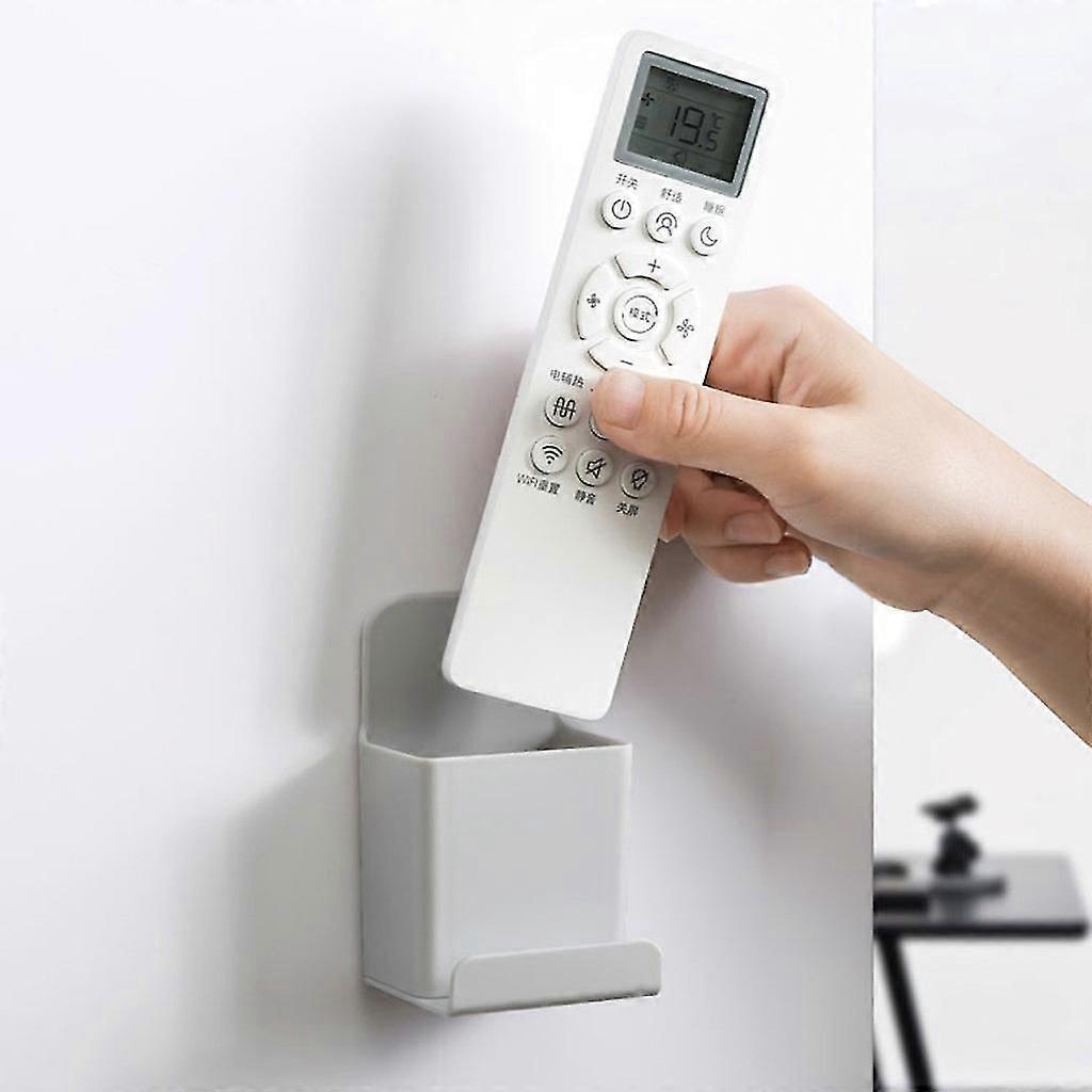 Wall Hanging Remote Controller Mobile Phone Bracket Storage Box No Hole Switch