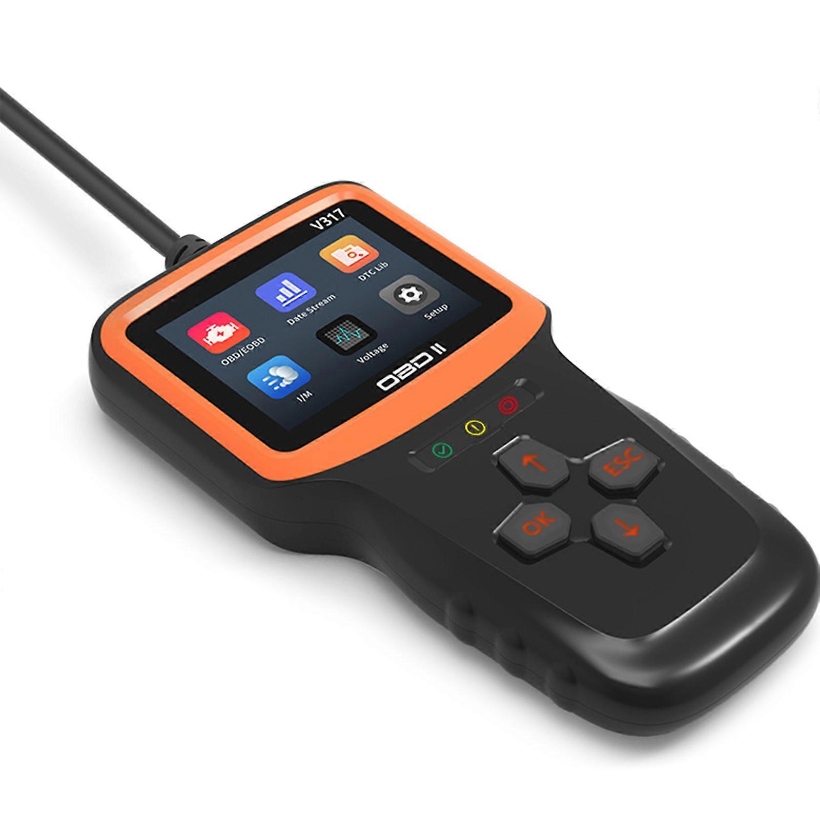 Car Diagnostic Tool with I/M Readiness OBDII EOBD Diagnostic Tool Automotive Code Reader Fault Detector OBD2 Scanner Multicolor