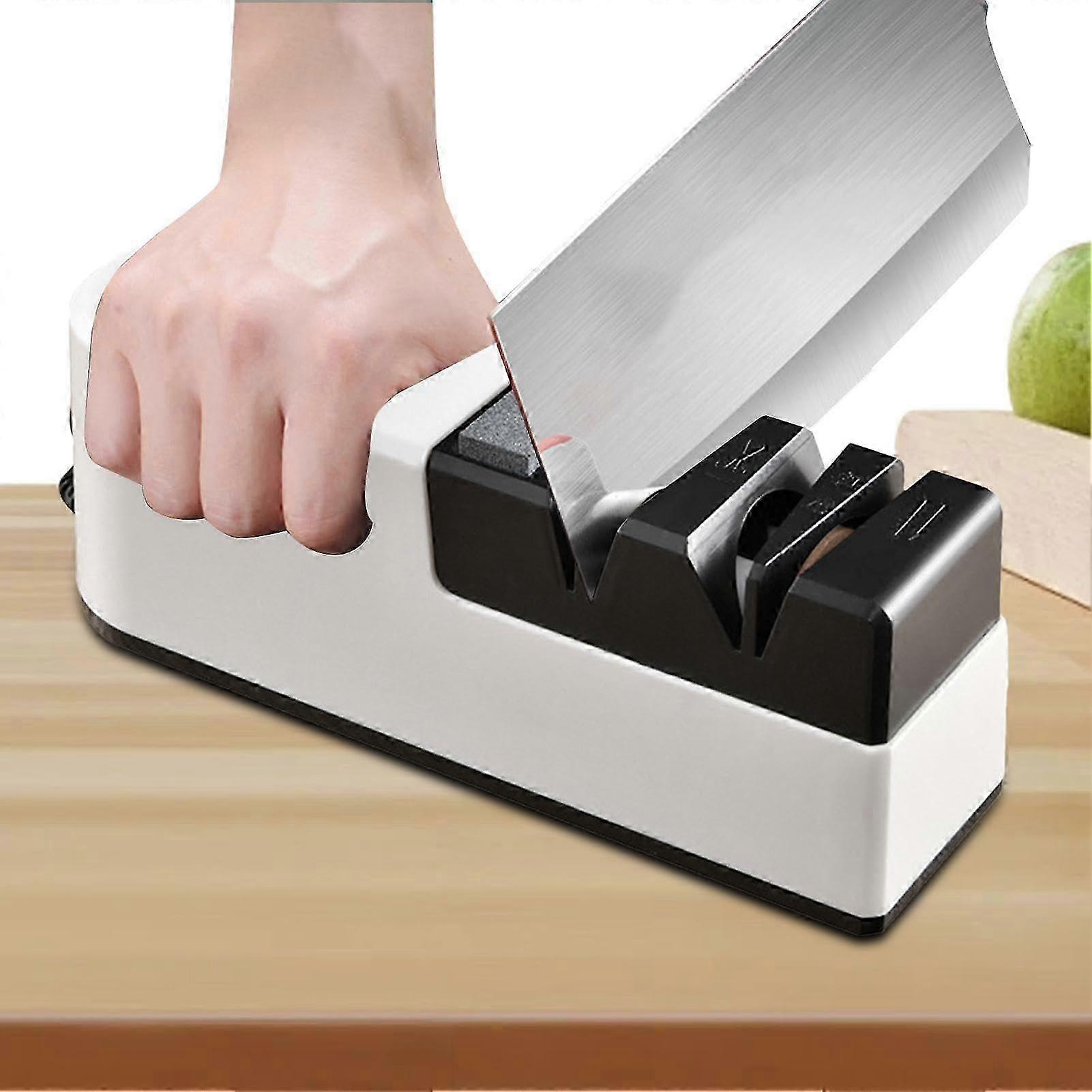 Electric Scissor Sharpener, USB Rechargeable Automatic Cutter Sharpener for Home and Restaurant, Professional Fine Sharpening Tool szrh