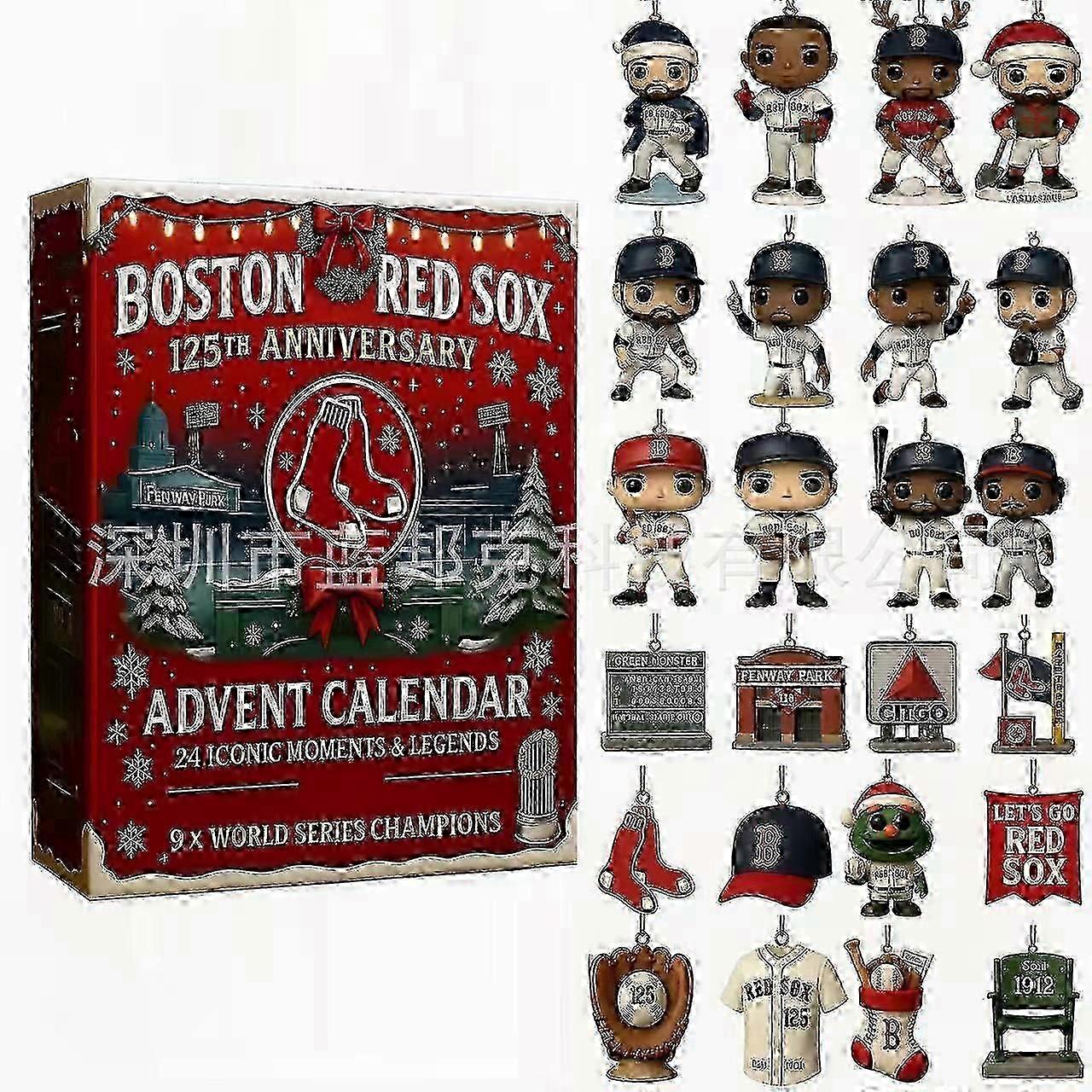 Boston Red Sox 125th Anniversary 2025 Christmas Countdown Advent Calendar Box