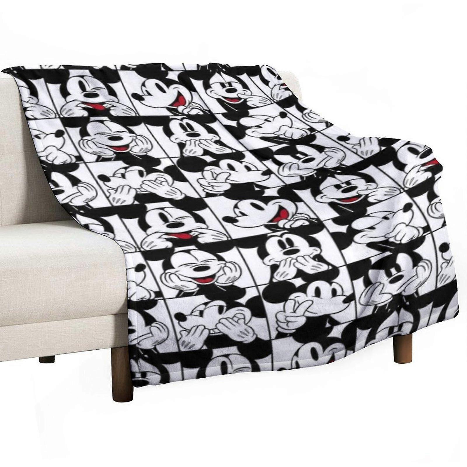 Mickey & Minnie Mouse Flannel Blanket - Ultra Soft, Warm, Lightweight Microplush for Bed, Sofa, Travel - Compatible with Disney Fans